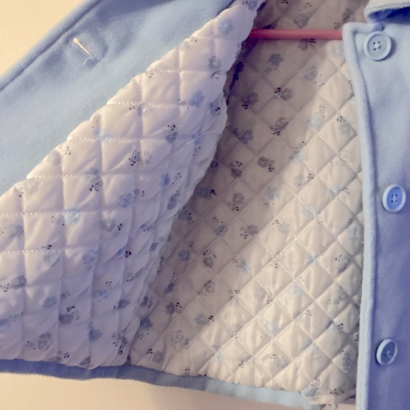 Little Me Powder Blue Pea Coat with Bows Size 24 Months - Picture 4 of 5